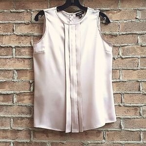4 for $30 le chateau Stretch Satin Button Back Sleeveless Blouse